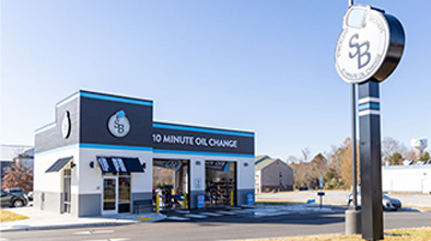 Strickland Brothers 10 minute oil change, drive thru oil change