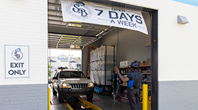 Strickland Brothers 10 minute oil change, drive thru oil change