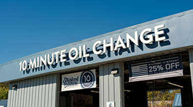 10 minute oil change, drive thru oil change