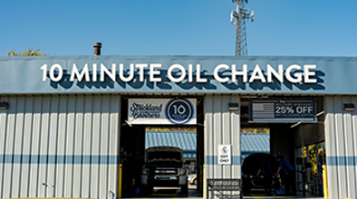 10 minute oil change, drive thru oil change